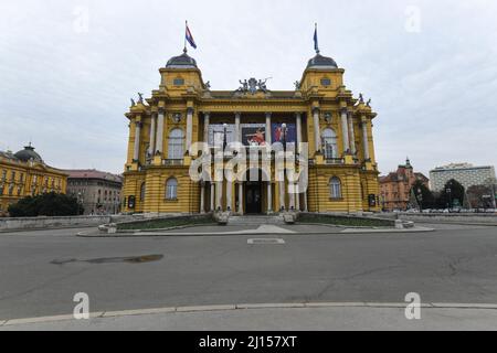 Kroatisches Nationaltheater, Zagreb Stockfoto