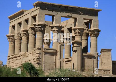 Tempel von Philae, Nasser See, in der Nähe von Assuan, Ägypten Stockfoto