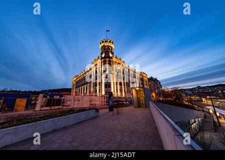 Das Geld-Museum in Budapest, das ehemalige Gebäude des "Postpalastes" Stockfoto