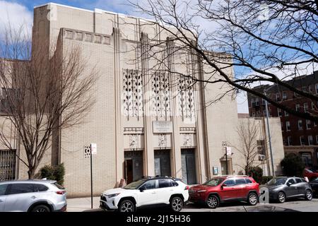 Das hebräische Tabernakel von Washington Heights, eine reformjüdische Gemeinde oder Synagoge in Northern Manhattan, New York, wurde 1905 gegründet Stockfoto