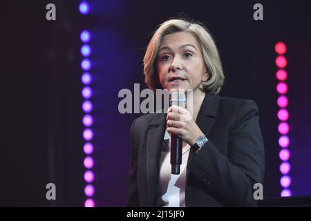 Frankreich, PARIS, 2022-03-22. Die große Wertedebatte, die von DEN AKTUELLEN WERTEN und den ERWECKERN organisiert wird, debattiert mit Valérie Pécresse. Quelle: francois pauletto/Alamy Live News Stockfoto