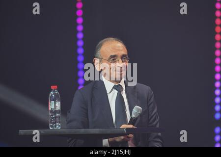 Frankreich, PARIS, 2022-03-22. Die große Wertedebatte, organisiert von AKTUELLEN WERTEN und den ERWECKERN, Debatte mit Eric ZEMMOUR. Quelle: francois pauletto/Alamy Live News Stockfoto