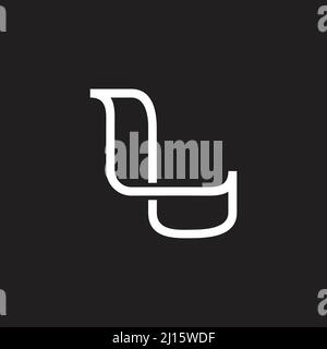 Buchstaben l unendlich lineare Kurven geometrisch einfaches Logo Vektor Stock Vektor