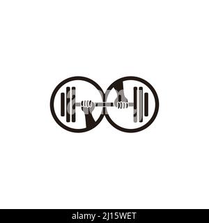 Gym Gewichtheben Assoziation Symbol Logo Vektor Stock Vektor