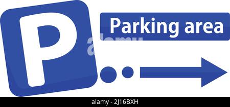 Parkplatzlogo und Parkzeichensymbol. Bearbeitbarer Vektor. Stock Vektor