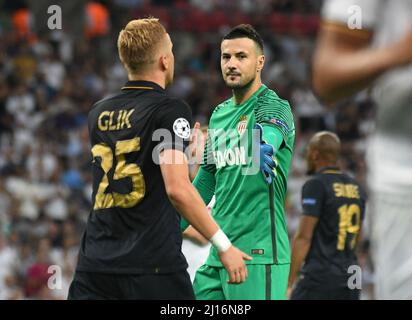 MANCHESTER, ENGLAND - 14. SEPTEMBER 2016: Danijel Subasian (R) aus Monaco, aufgenommen in Aktion während des UEFA Champions League-Spiels der Gruppe E zwischen Tottenham Hotspur und AS Monaco im Wembley-Stadion. Copyright: Cosmin Iftode/Picstaff Stockfoto