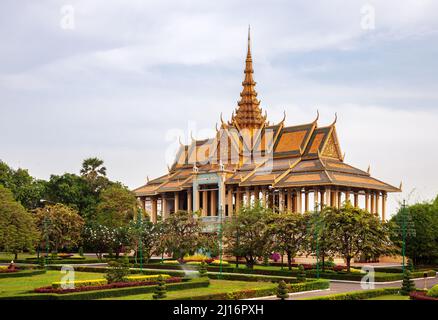 Königspalast in Phnom Penh, Kambodscha. Chanchhaya oder Moonlight Pavilion Stockfoto