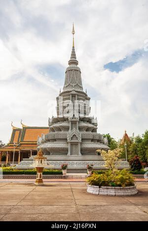 Königspalast in Phnom Penh, Kambodscha. Royal Stupa Stockfoto