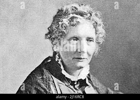 HARRIET BEECHER STOWE (1811-1896) amerikanische Autorin und Abolitionistin um 1870 Stockfoto
