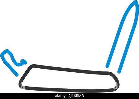 Symbol Des Faltenden Taschenmessers. Editierbare Fettformatier Umriss Mit Farbfülldesign. Vektorgrafik. Stock Vektor