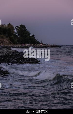 Meeresfotos in Primorsko, Bulgarien - Spätsommer Stockfoto