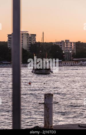 Meeresfotos in Primorsko, Bulgarien - Spätsommer Stockfoto