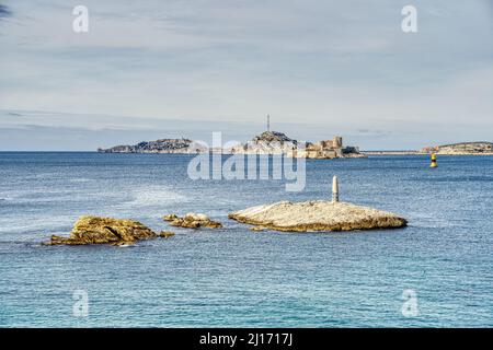 Wahrzeichen von Marseille, HDR-Bild Stockfoto