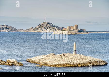 Wahrzeichen von Marseille, HDR-Bild Stockfoto