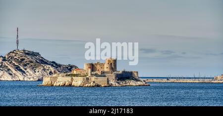 Wahrzeichen von Marseille, HDR-Bild Stockfoto