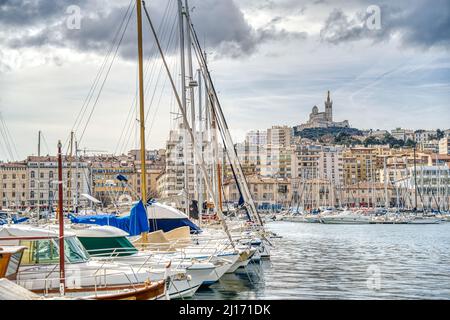 Wahrzeichen von Marseille, HDR-Bild Stockfoto