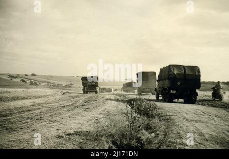 2. Weltkrieg WW2 deutsche Soldaten erobern URSS - august 1941, wehrmacht - Operation Barbarossa - Wassiljewa, Russland - LKW Stockfoto