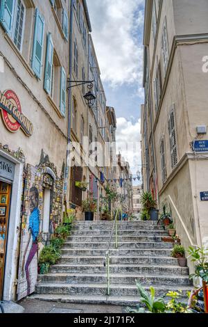 Wahrzeichen von Marseille, HDR-Bild Stockfoto