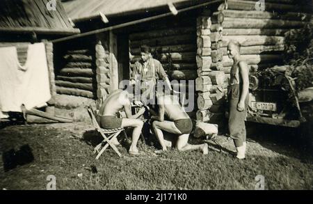 2. Weltkrieg WW2 deutsche Soldaten erobern URSS - august 1941, wehrmacht - Operation Barbarossa - Wassiljewa, Russland Stockfoto