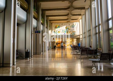 Paris, Frankreich, Innen, Weitsicht, Halle, französisches öffentliches Krankenhaus, « Hopital Bichat Claude Bernard » Stockfoto