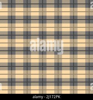 In Beige und SCHWARZ gebeige Textilnahtloses Muster aus Schottland. Karo-Karo-Karo-Karo-Karo-Karo-Qualität Abstrakter geometrischer Hintergrund für Tuch, Karte, Stoff Stock Vektor
