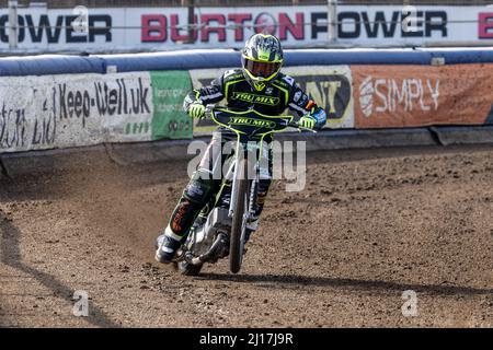 Daniel (Danny) King. Ipswich Hexen Speedway Training. 22. März 2022. Stockfoto