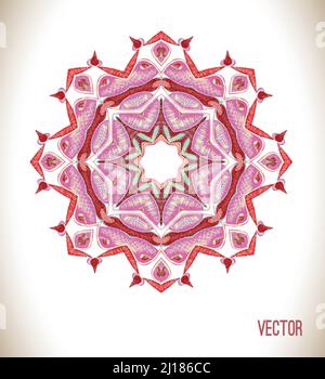 Hand gezeichnete Acryl abstrakten Hintergrund. Wunderschöne Kreiskunst Stock Vektor