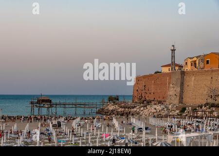 Panoramablick auf das historische Dorf Termoli (CB - Italien) Stockfoto