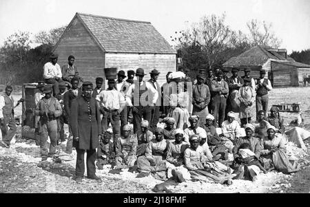 Sklaverei. Die Sklaven von General Thomas F. Drayton von Henry P. Moore, um 1862–1863 Stockfoto