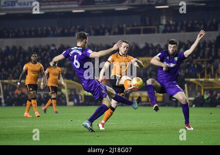 Diogo Jota von Wölfen. Wolverhampton Wanderers gegen Norwich City auf der Molineux 21/02/2018 - Sky Bet Championship Stockfoto