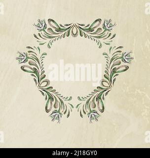 Vintage-Blumen. Vektorgrafiken. Handgezeichnete Illustration. Stock Vektor