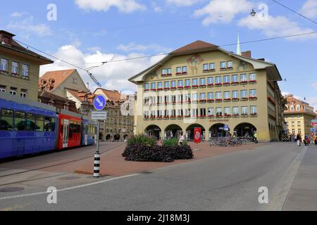 Bern, Schweiz - 06. September 2015: Die Alpen Pharma Group, die 1997 gegründet wurde, produziert und propagiert Arzneimittel, deren Bereich Stockfoto