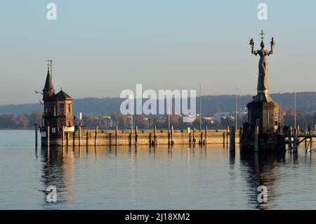 Bilder vom See und der Stadt Konstanz, Deutschland Stockfoto