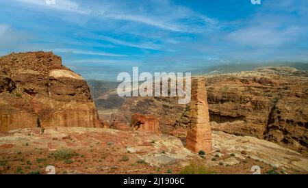 Petra Jordan ein Land, das als eines der Wunder der Welt gilt und vor kurzem für Touristen geöffnet wurde Stockfoto