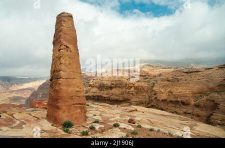 Petra Jordan ein Land, das als eines der Wunder der Welt gilt und vor kurzem für Touristen geöffnet wurde Stockfoto