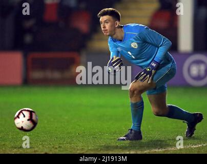 Der Torwart der Republik Irland Daniel Rose beim UEFA-Spiel der U-19-Fußball-Europameisterschaft im Qualifying Elite Round 2022 im Banks's Stadium, Walsall. Bilddatum: Mittwoch, 23. März 2022. Stockfoto