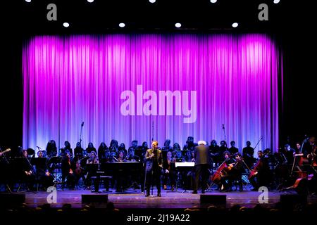 Bergamo Italia 22. März 2022 Roby Facchinetti live im Teatro Gaetano Donizetti © Andrea Ripamonti / Alamy Stockfoto