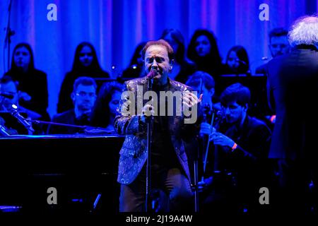 Bergamo Italia 22. März 2022 Roby Facchinetti live im Teatro Gaetano Donizetti © Andrea Ripamonti / Alamy Stockfoto