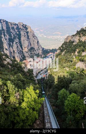 Blick auf das Kloster Montserrat in katalonien, Spanien. Stockfoto