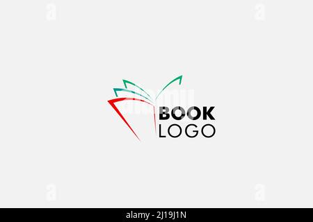 Open Book Logo Education Flat Vector Logo Design Stock Vektor
