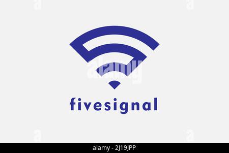 Signal Logo Design Vektor Illustration, Vektor Logo Design Vorlage Stock Vektor