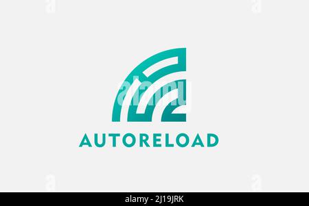 Logo Buchstabe A R in Signalform Logo Design Vorlage Illustration, verwendbares Logo Design für Technologie, Kommunikation, etc Stock Vektor