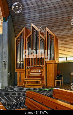 Die Orgel, St. Francis Church, Steufzgen, Kempten, Allgäu, Bayern, Deutschland Stockfoto