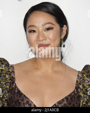 Los Angeles, USA. 23. März 2022. Stephanie Hsu kommt bei der ALL EVERYTHING EVERYWHERE ALL AT ONCE Los Angeles Vorführung an, die am Mittwoch, 23. März 2022, im Theater im Ace Hotel in Los Angeles, CA, stattfand. (Foto: Sthanlee B. Mirador/Sipa USA) Quelle: SIPA USA/Alamy Live News Stockfoto