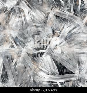 Nahtloses, neutrales und weißes, klassisch-abstraktes Oberflächenmuster für den Druck. Stockfoto
