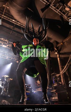 Barcelona, Spanien. 2022.03.22. Skunk Anansie Band treten während des 25LIVE@25TOUR im Razzmatazz am 22. März 2022 in Barcelona, Spanien, auf der Bühne auf. Stockfoto