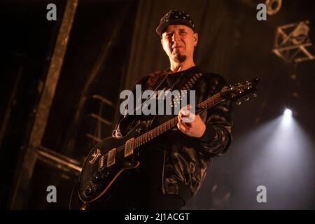 Barcelona, Spanien. 2022.03.22. Skunk Anansie Band treten während des 25LIVE@25TOUR im Razzmatazz am 22. März 2022 in Barcelona, Spanien, auf der Bühne auf. Stockfoto