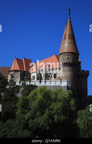 Burg Hunedoara, Castelul Corvinilor bzw. Castelul Huniazilor, auch Burg Corvinilor, Burg der Corviner, Burg Corvinus, Schloss Corvinesti, Burg Corvin, Stockfoto