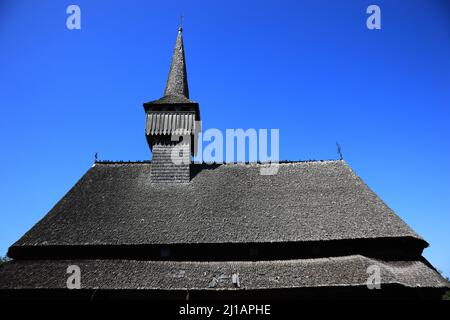 Unesco Weltkulturerbe: Holzkirche von Budesti, erbaut 1760, Banat, Rumänien, Unesco Weltkulturerbe: Holzkirchen von Budesti, hier sterben die Obere Kirche Stockfoto