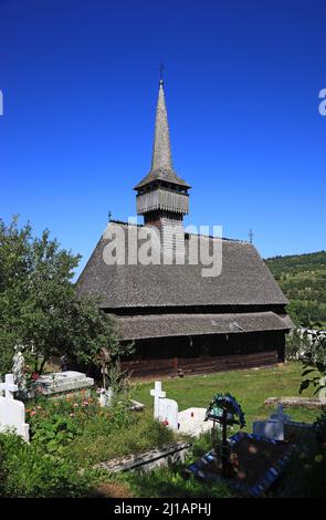 Unesco Weltkulturerbe: Holzkirche von Budesti, erbaut 1760, Banat, Rumänien, Unesco Weltkulturerbe: Holzkirchen von Budesti, hier sterben die Obere Kirche Stockfoto